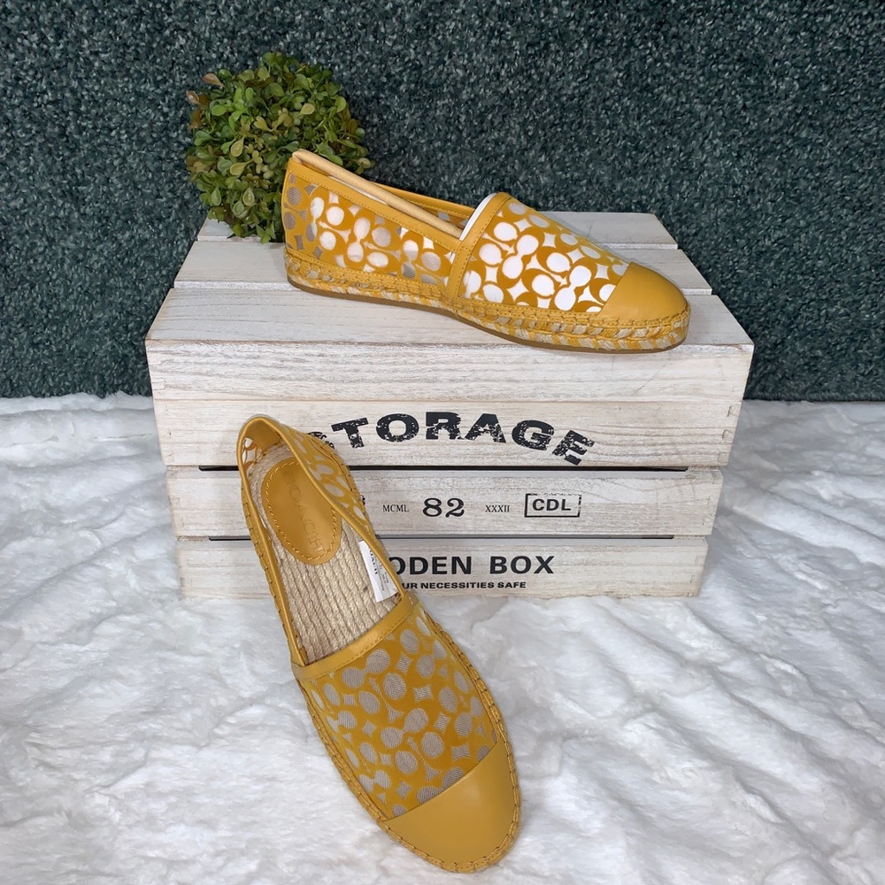 COACH Cleo Espadrilles Signature Flats